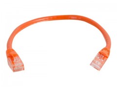 Kabel / 1 m Mlded/Btd Orange CAT5E PVC U