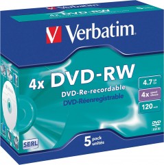 DVD-RW 4,7GB 4X 5er JC Promopack(5Pezzo)